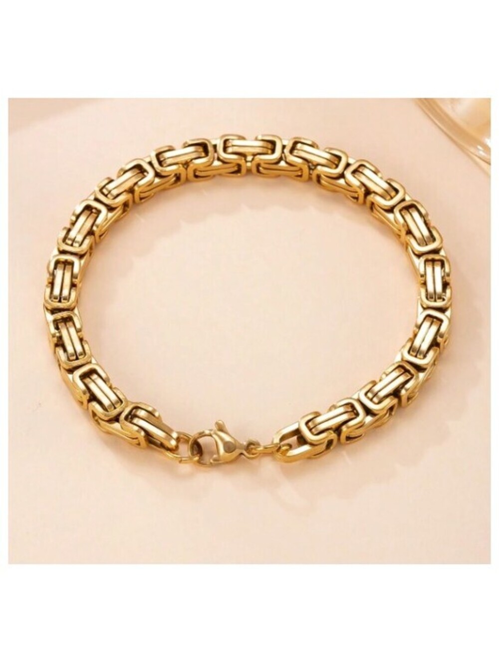 Square byzantine - Bracelet - Gold - 8"